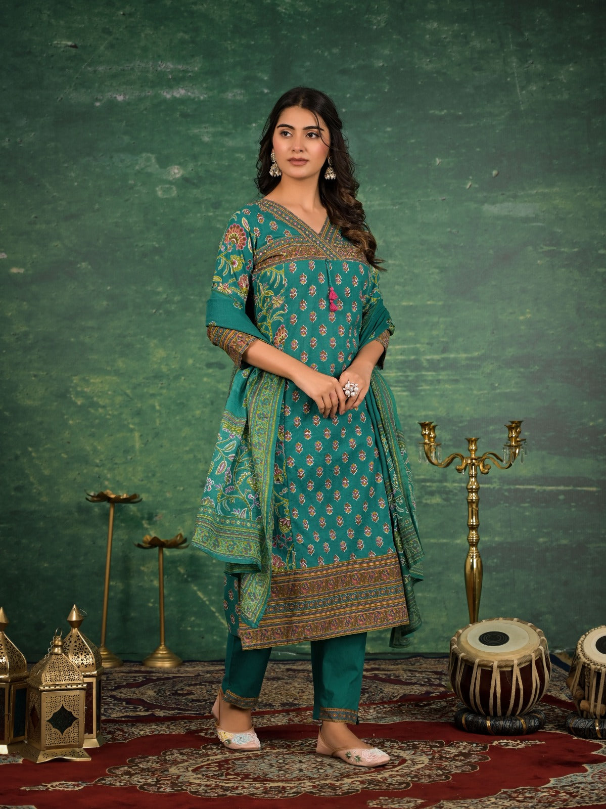 Floral Fizz Cotton Kurta Set (MK185)