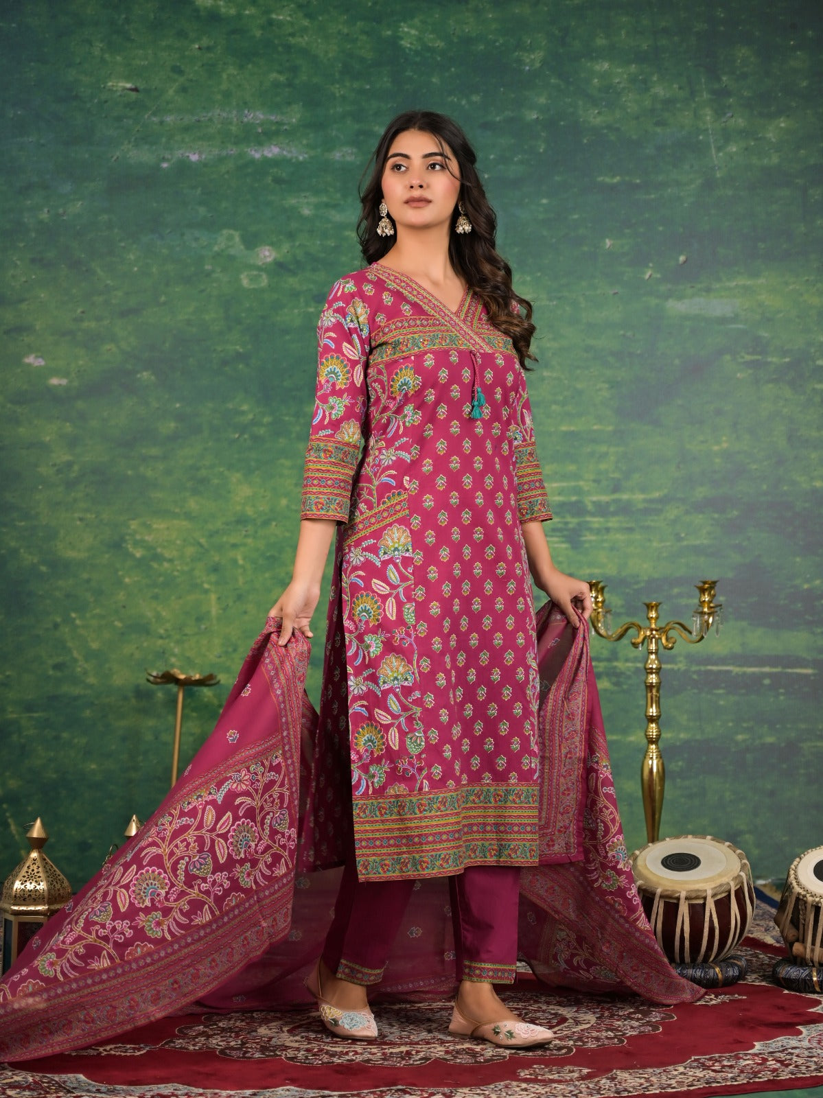 Floral Fizz Cotton Kurta Set (MK185)