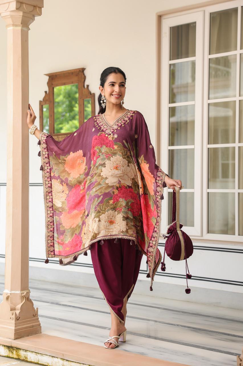 Dandiya Dhara Kaftan Potli Set - MK158