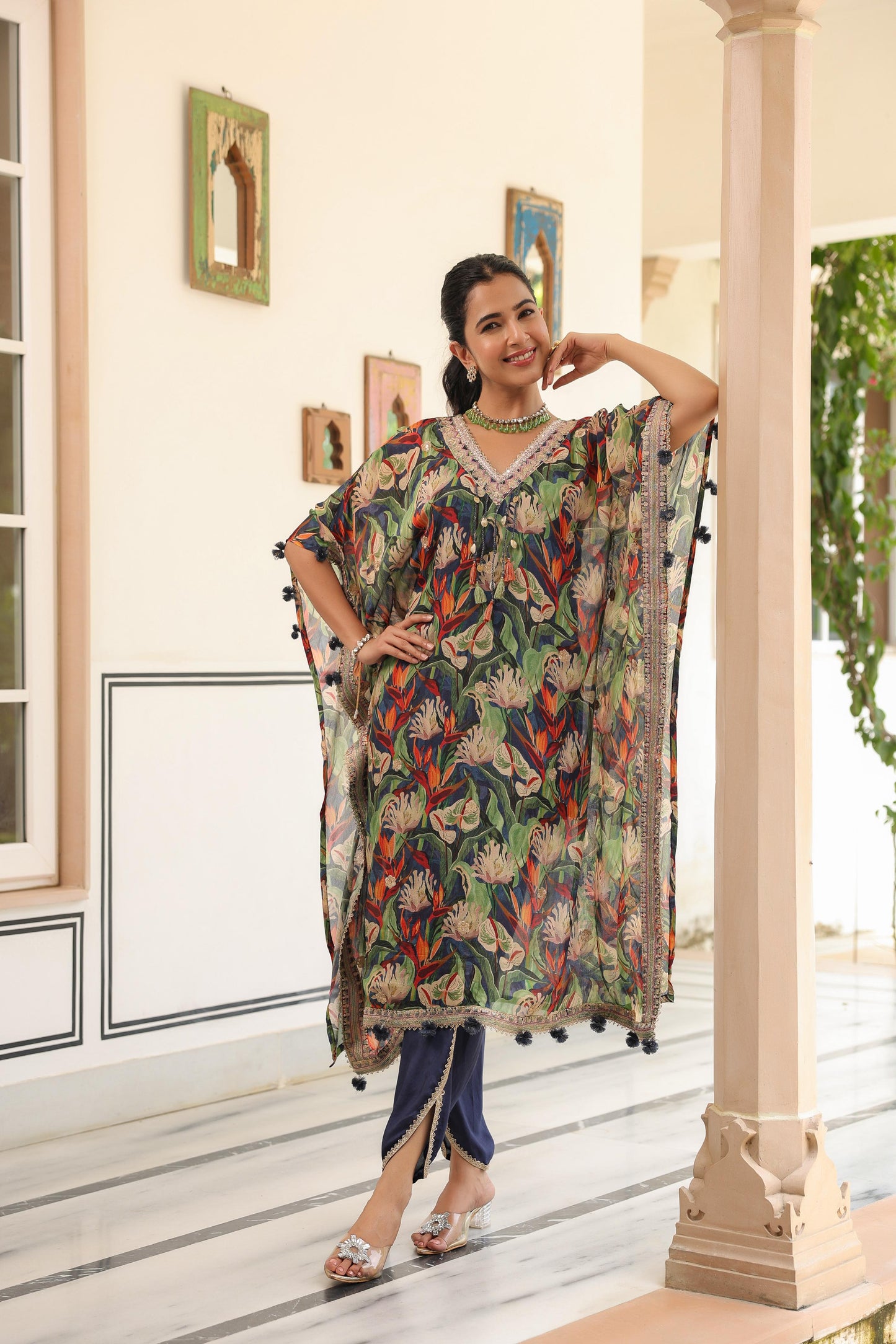 Neel Tarang Kaftan Set - GB169
