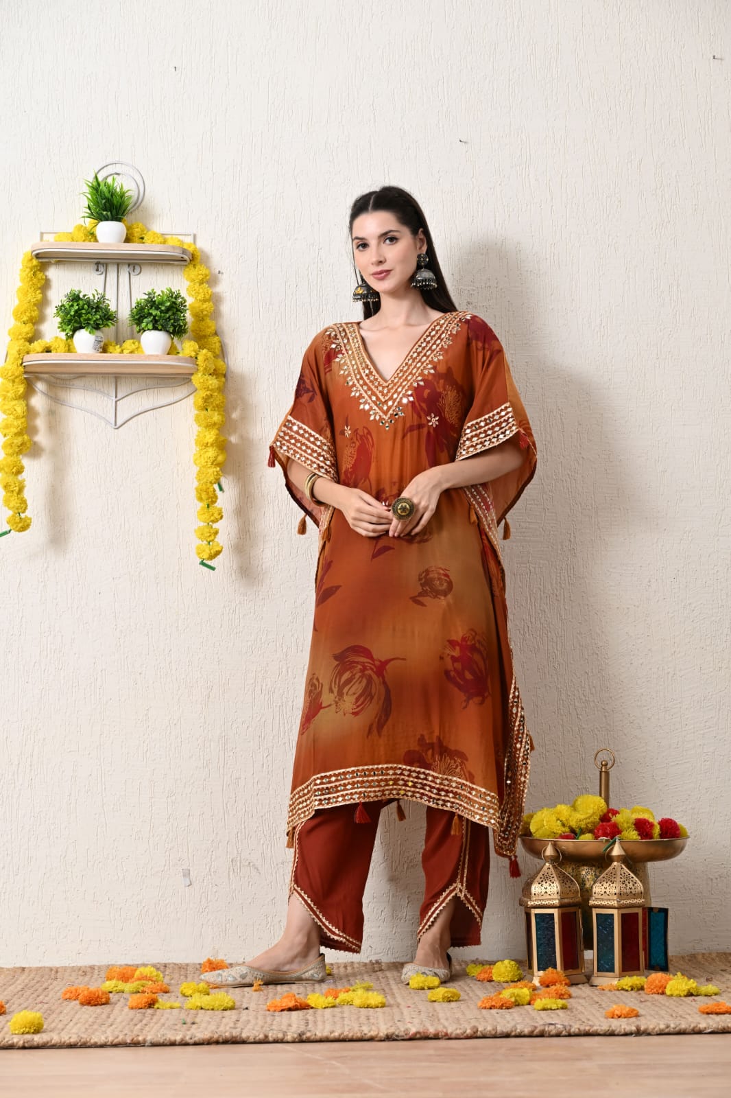 Karva Kesar Kaftan Set - SC160