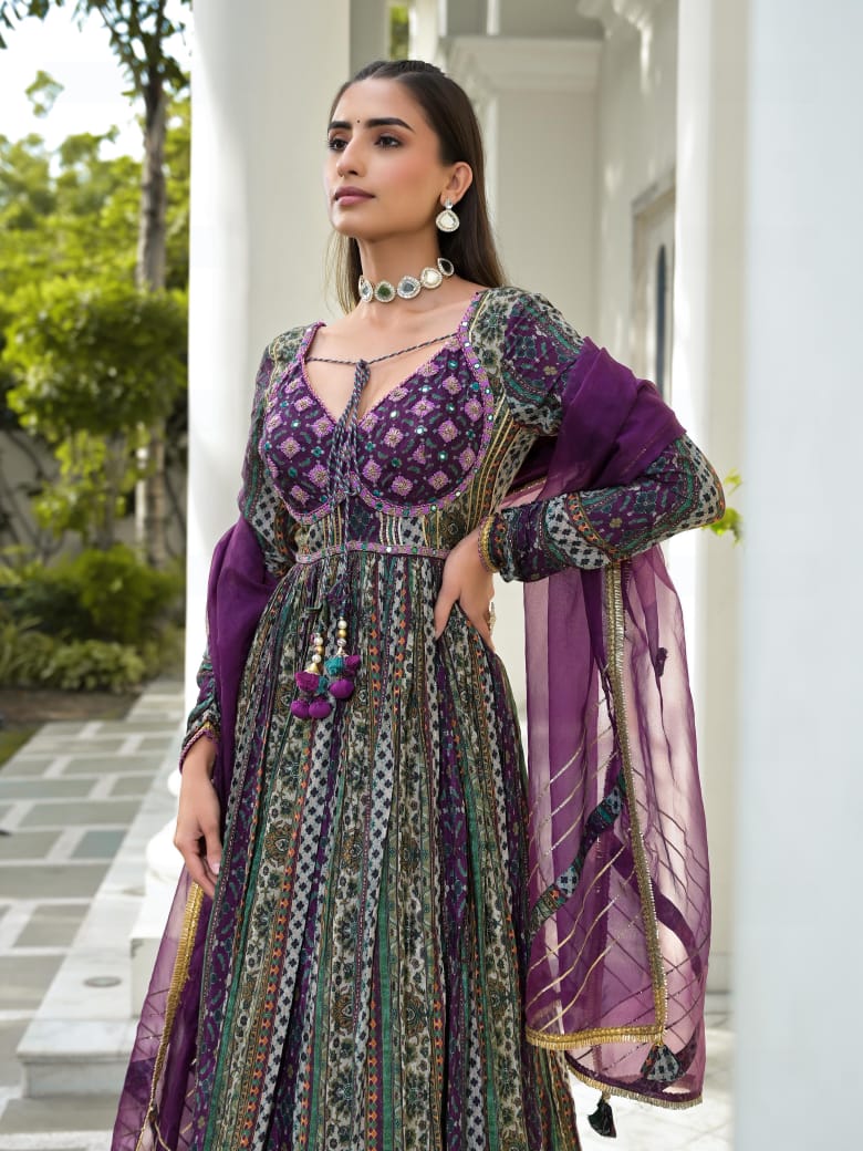 Dhwani Noor Gown Set - MK159