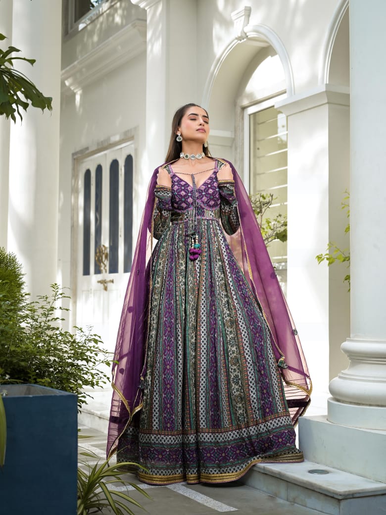 Dhwani Noor Gown Set - MK159