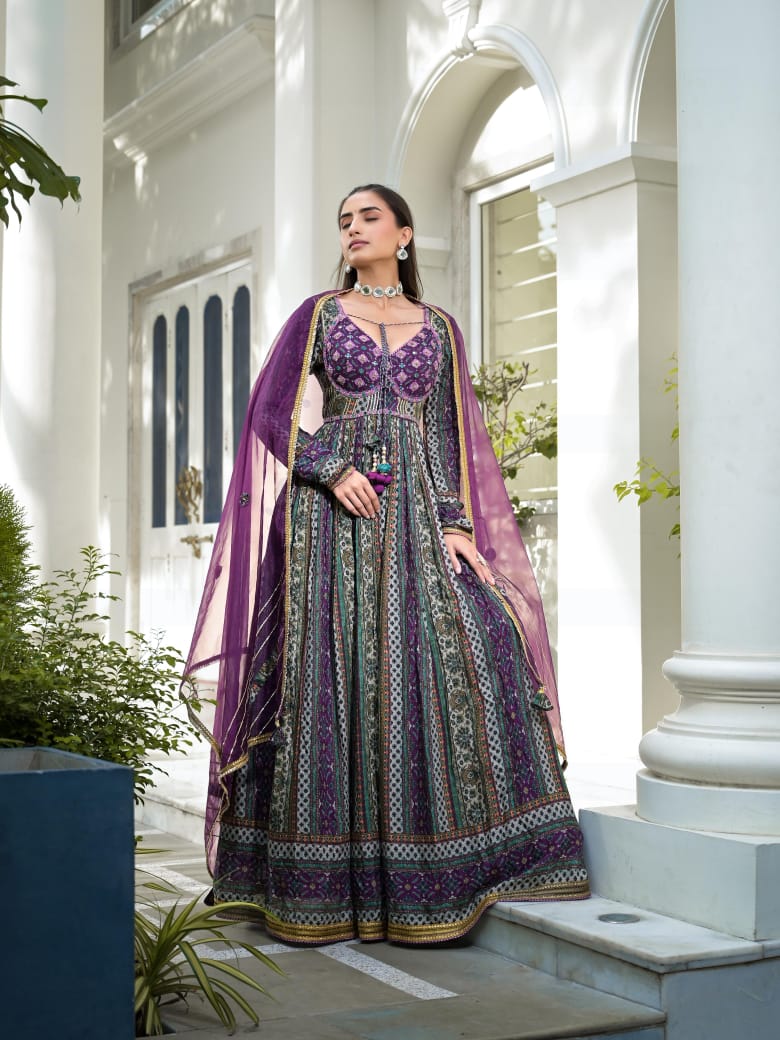 Dhwani Noor Gown Set - MK159