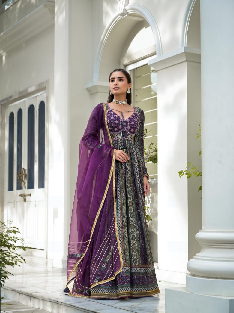 Dhwani Noor Gown Set - MK159