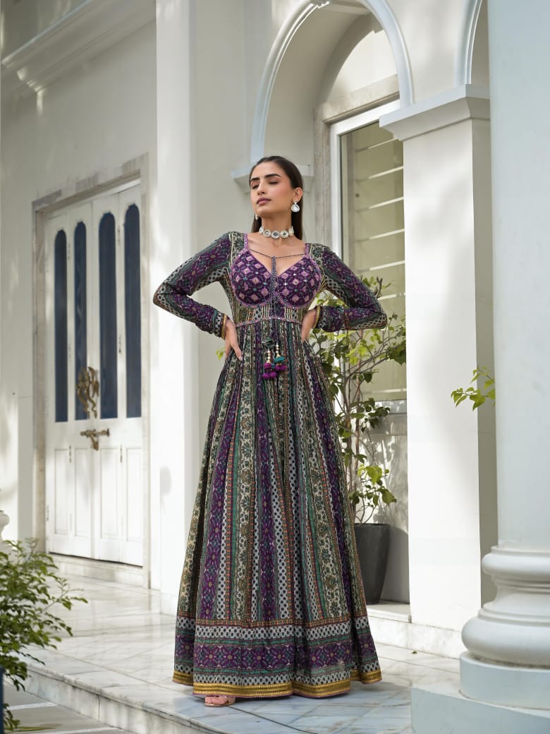 Dhwani Noor Gown Set - MK159
