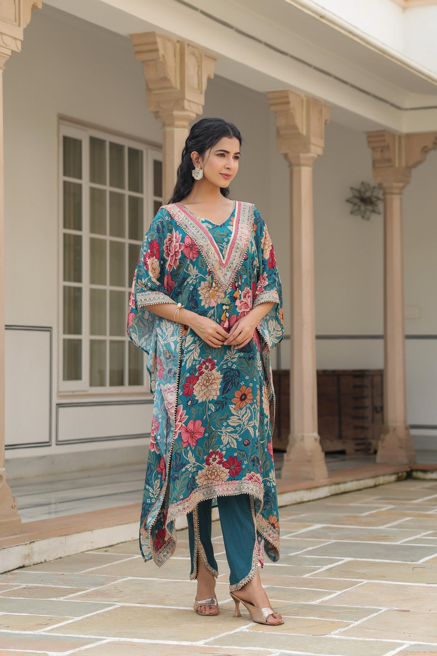 Celestial Flora Kaftan Set - MK161