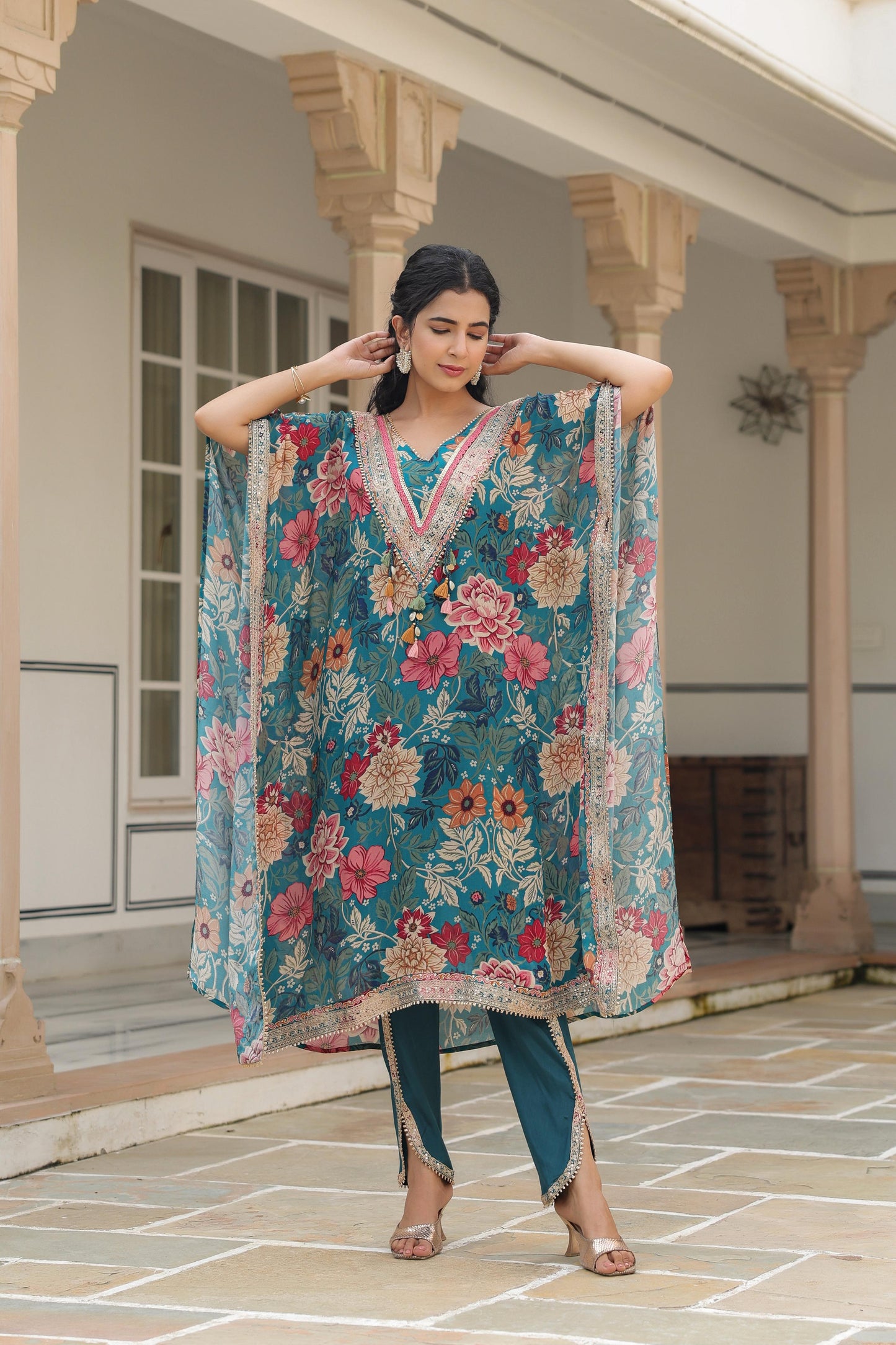 Celestial Flora Kaftan Set - MK161