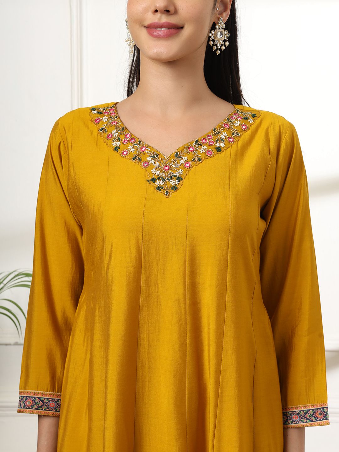 Golden Tapestry Anarkali Suit - MK171