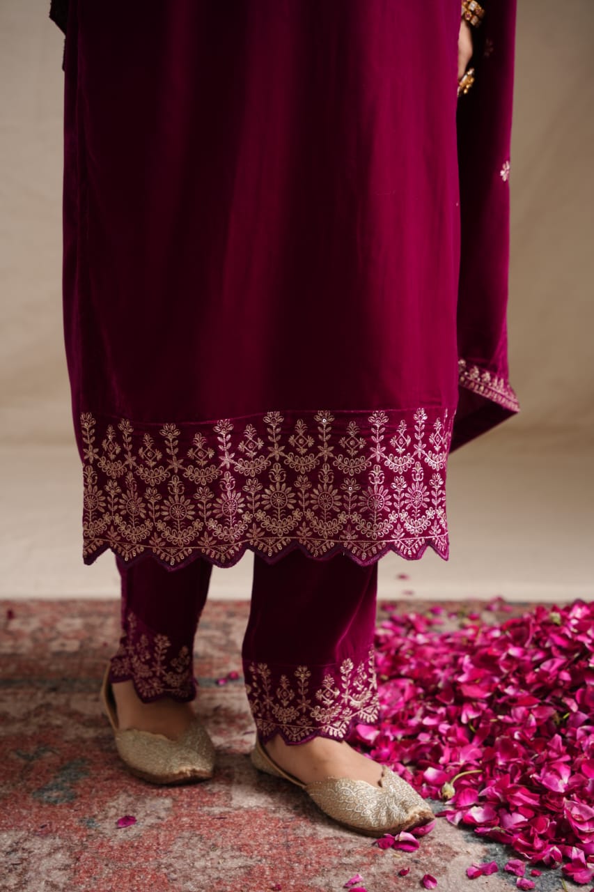 Celestial Velvet Kurta Set(MK179-180)