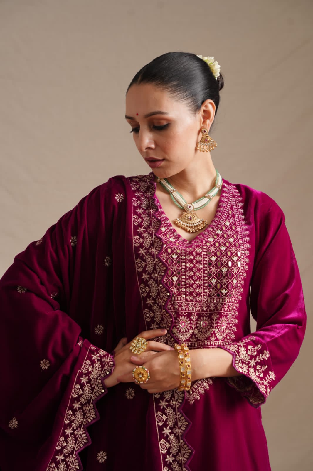 Celestial Velvet Kurta Set(MK179-180)