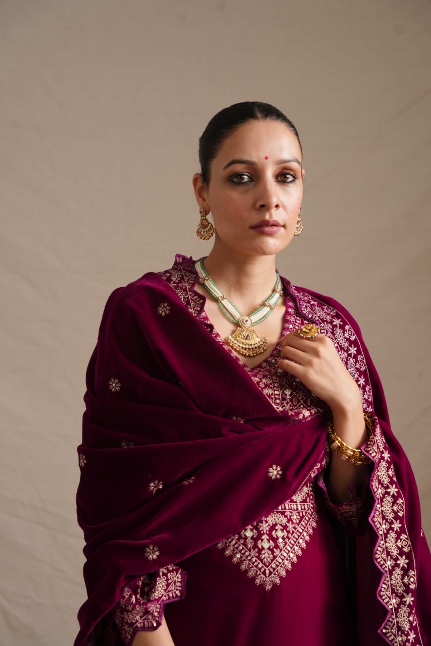Celestial Velvet Kurta Set(MK179-180)