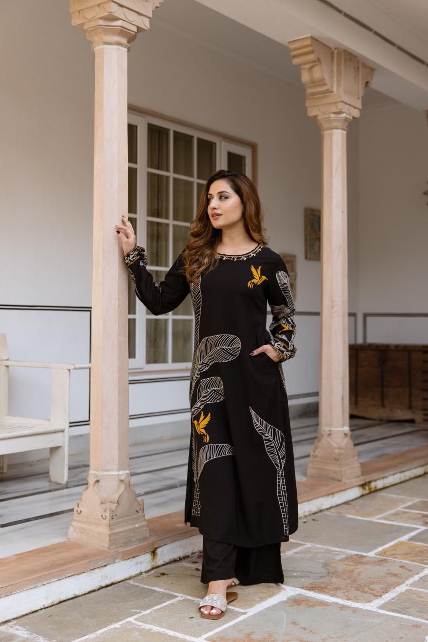 Dark Bloom Co-ord Set (MK194)