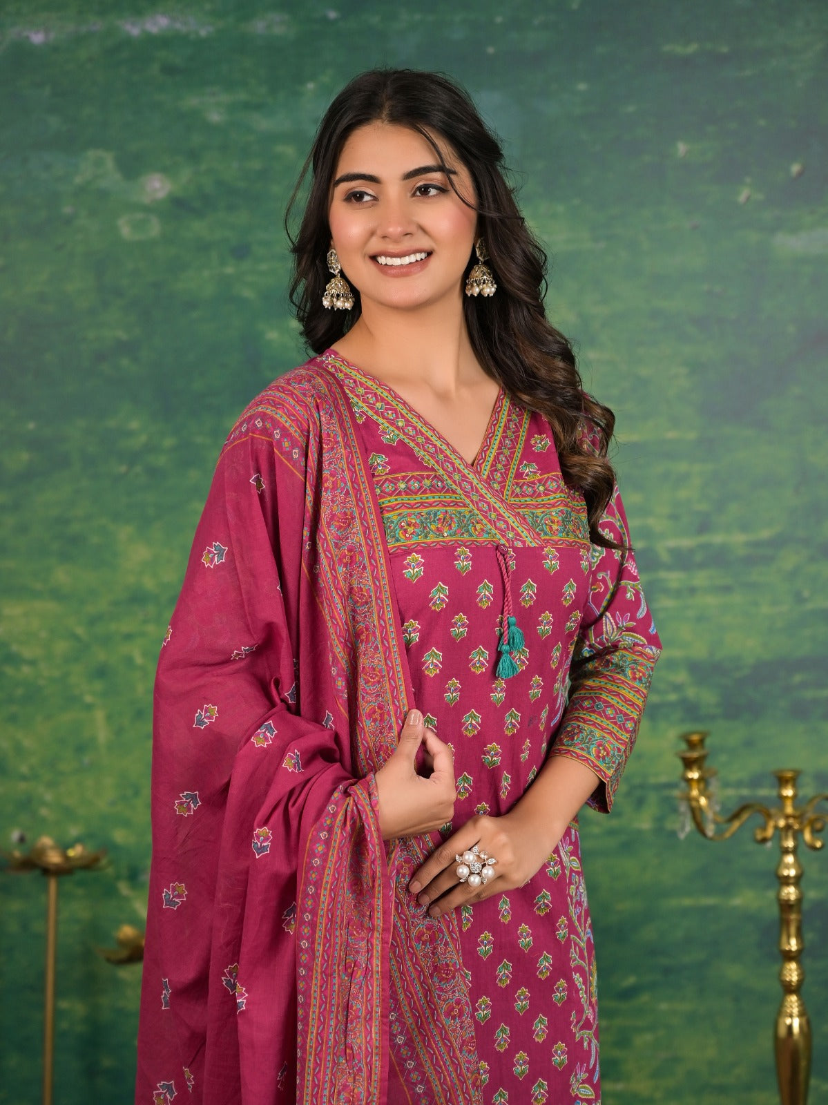 Floral Fizz Cotton Kurta Set (MK185)