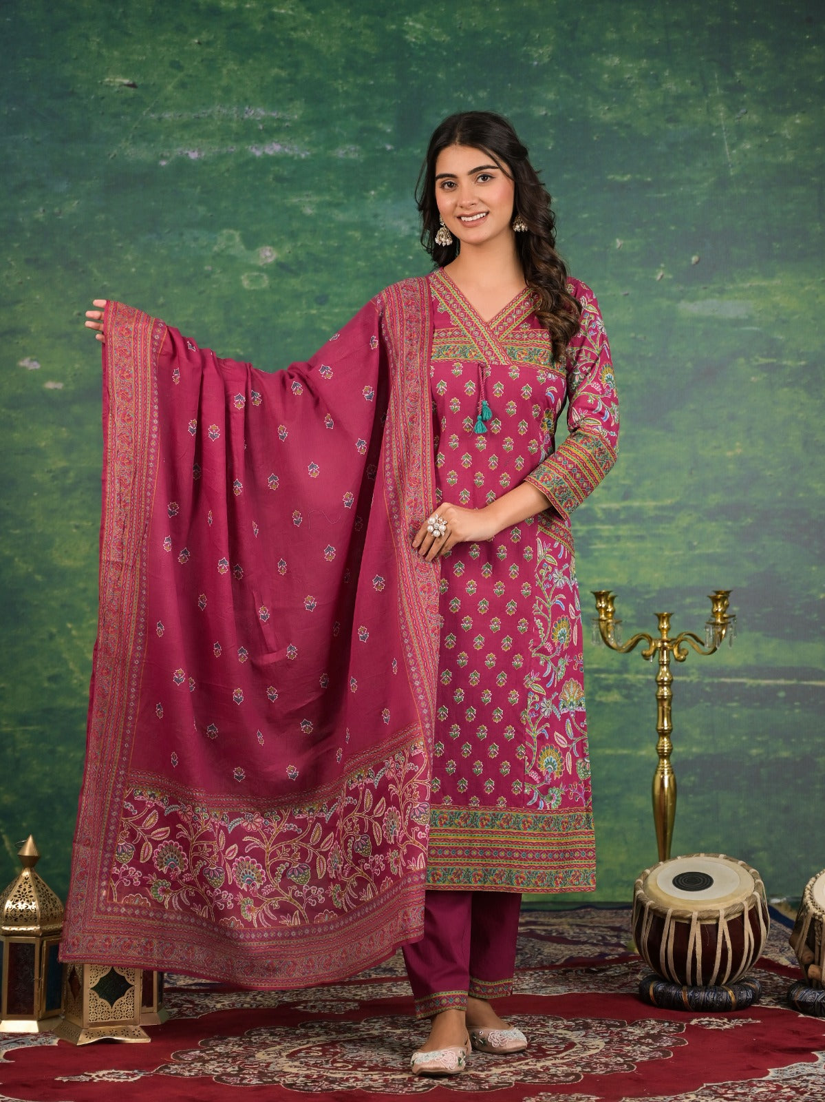 Floral Fizz Cotton Kurta Set (MK185)