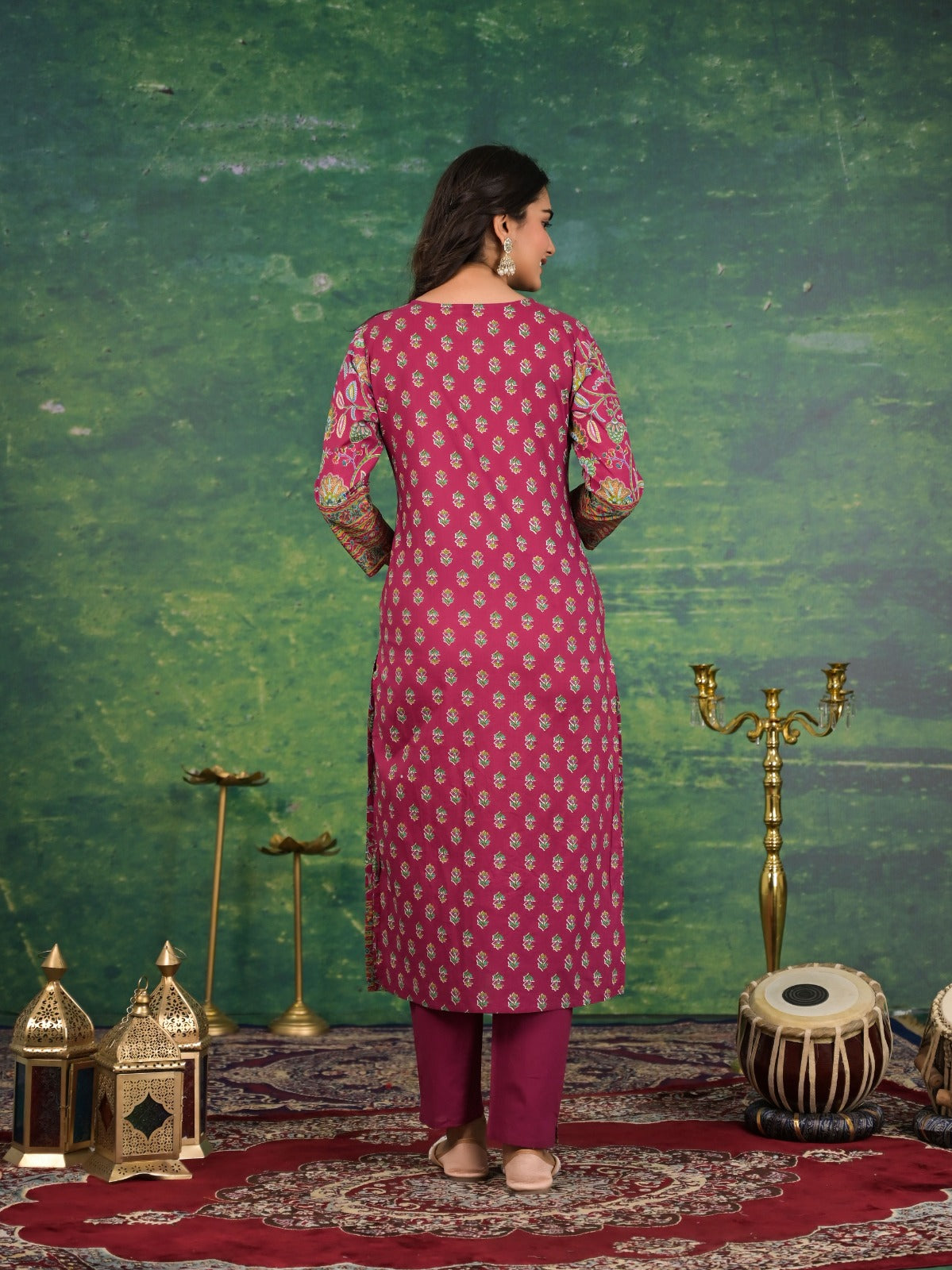 Floral Fizz Cotton Kurta Set (MK185)