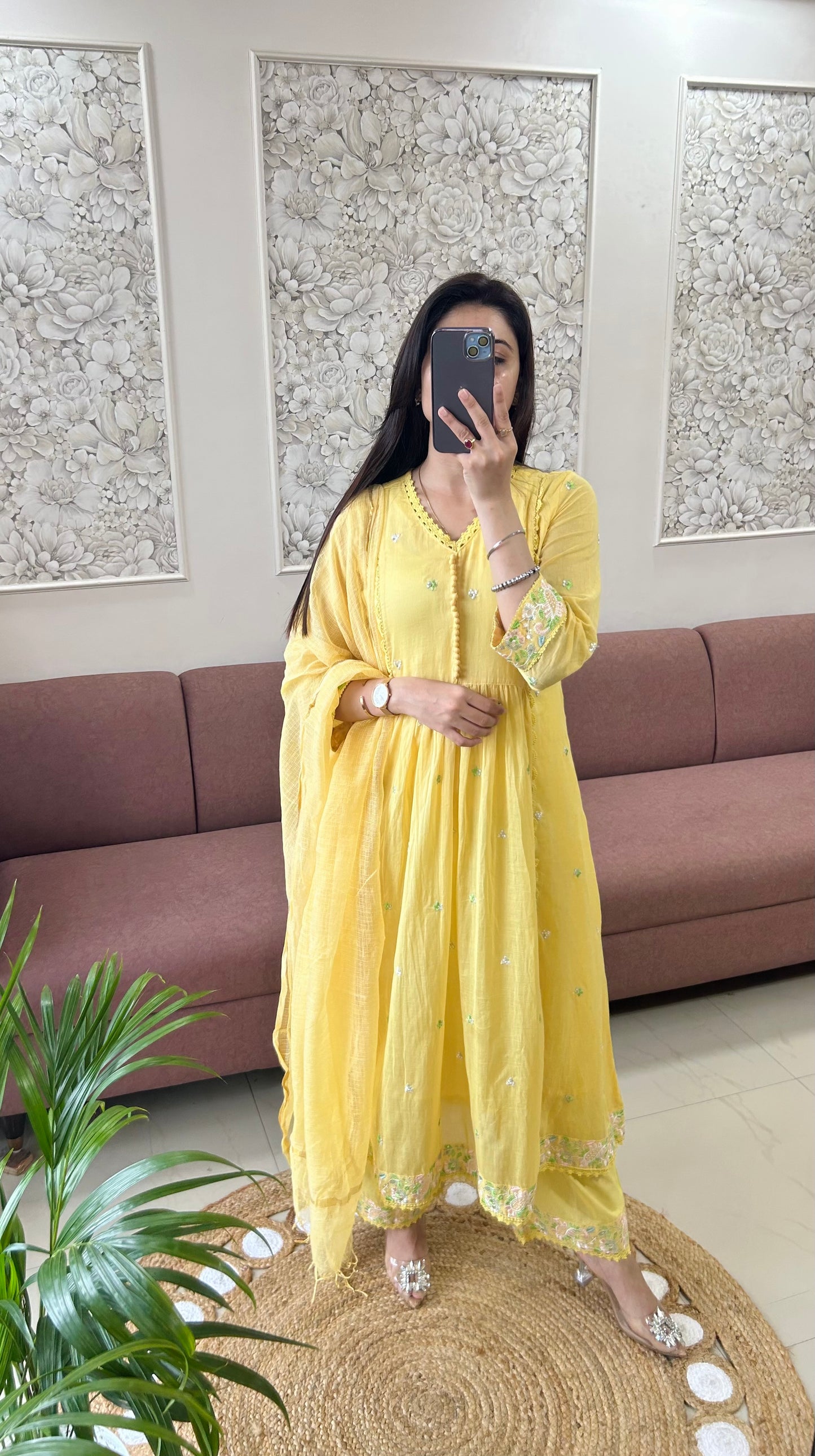 Heer Basanti Anarkali Suit (MK380).