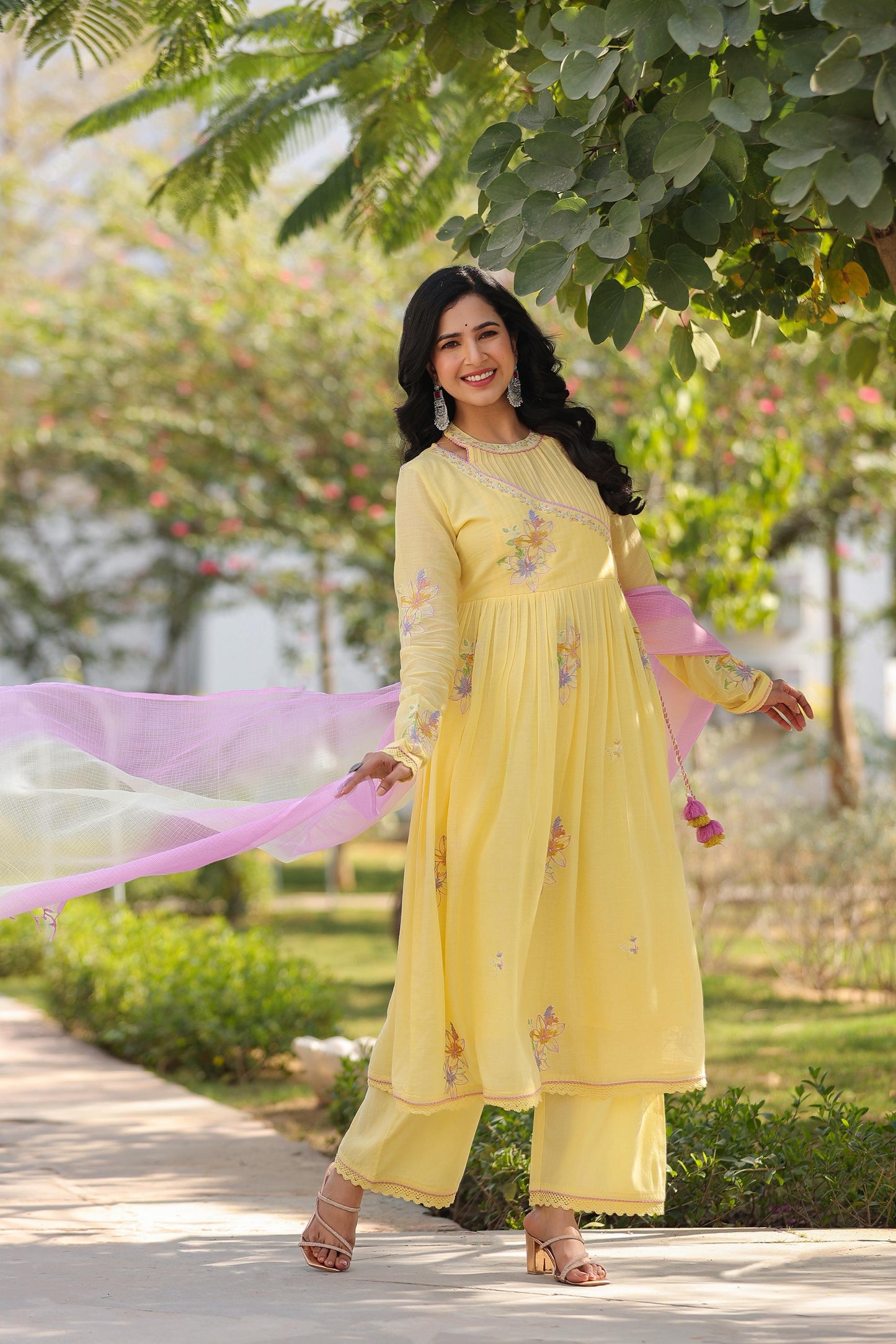 Butter Bloom Anarkali Suit(MK331)