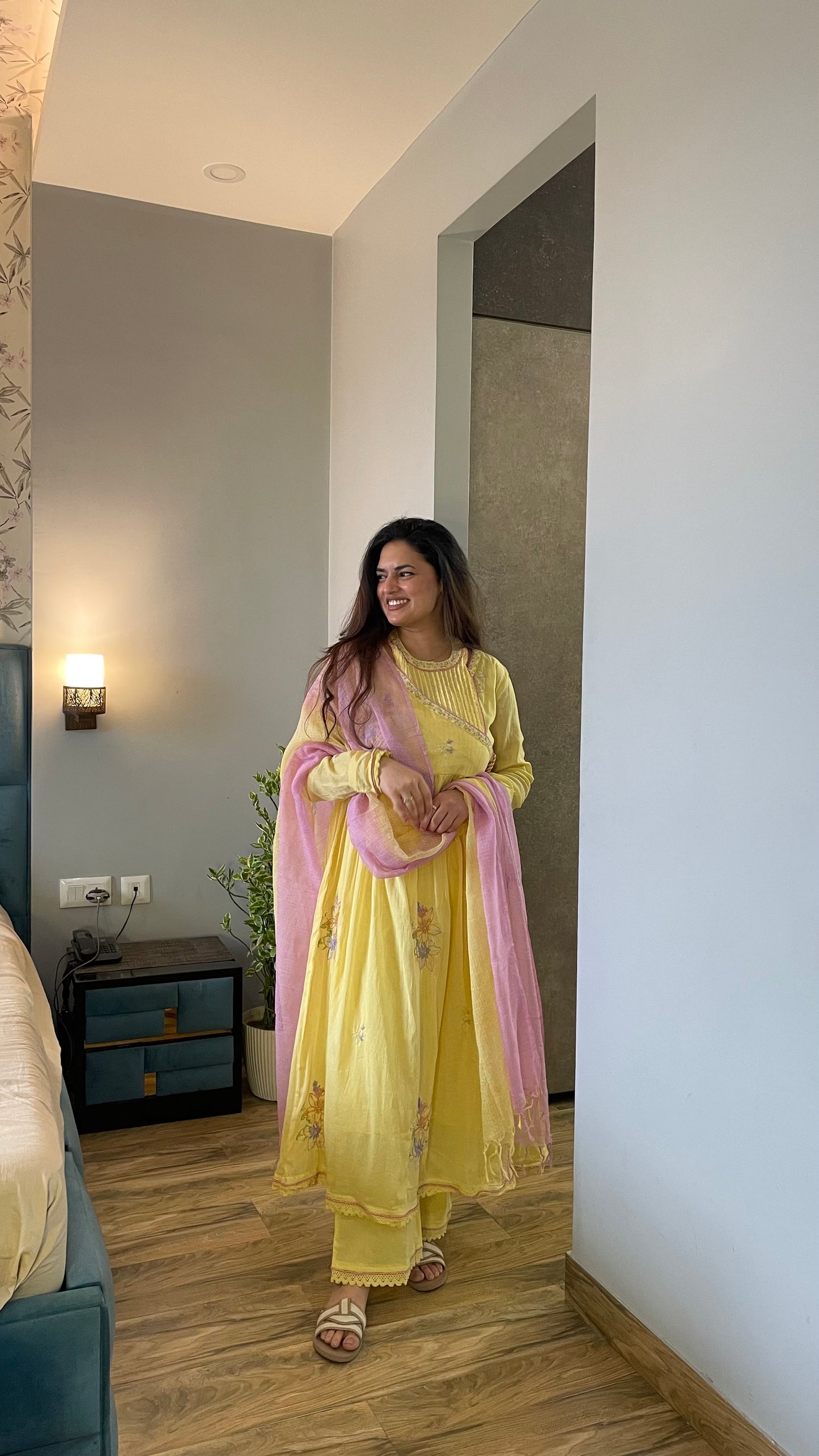 Butter Bloom Anarkali Suit(MK331)