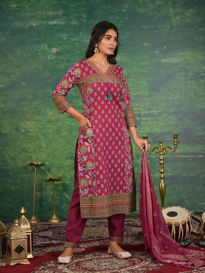 Floral Fizz Cotton Kurta Set (MK185)