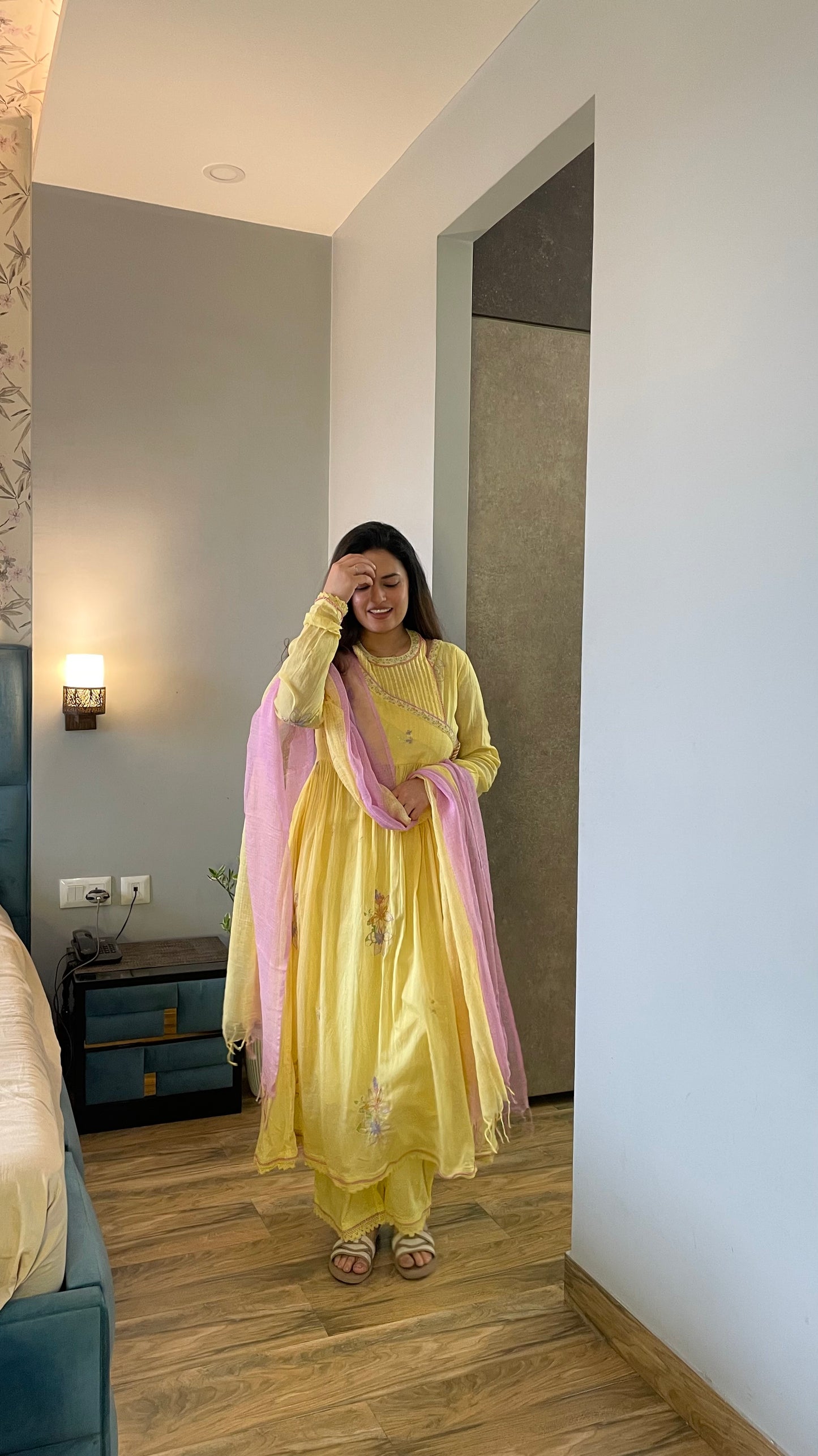 Butter Bloom Anarkali Suit(MK331)
