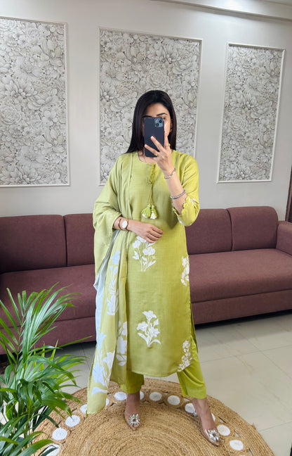 Baani Linen Kurta Set (GB385).
