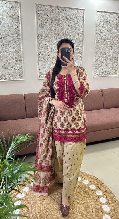Heer Farshi Salwar Suit (Maroon Color) (MK390).