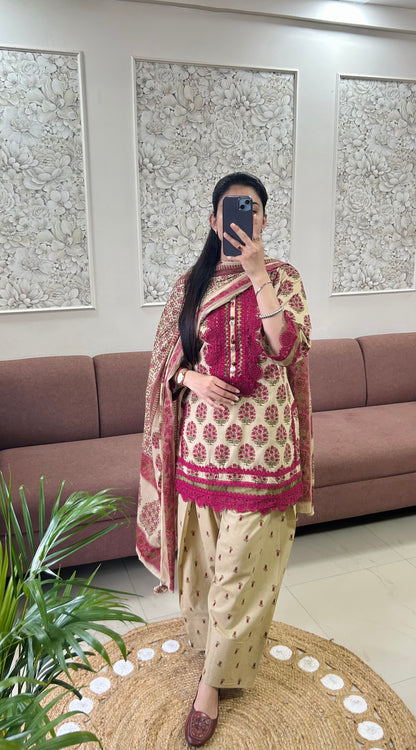 Heer Farshi Salwar Suit (Maroon Color) (MK390).