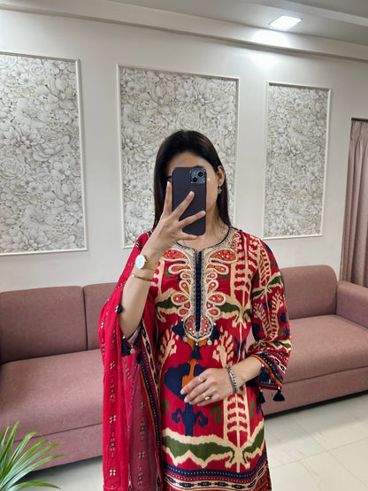 Sahiba Farshi Salwar Suit (Red Color) (MK381).