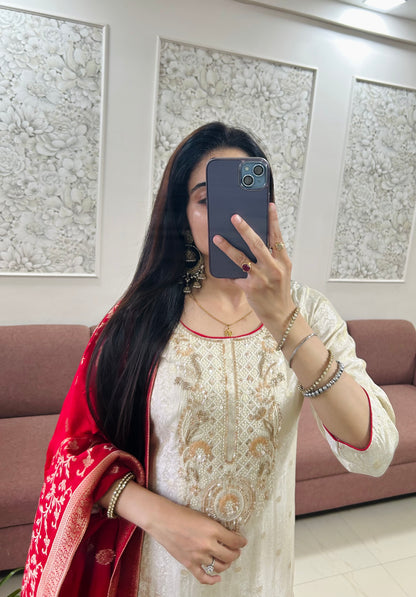 Surkh Farshi Salwar Suit (MK399).