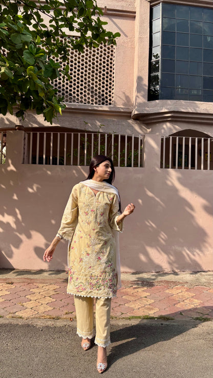 Mogra Mist Cotton Kurta Set (MK322)