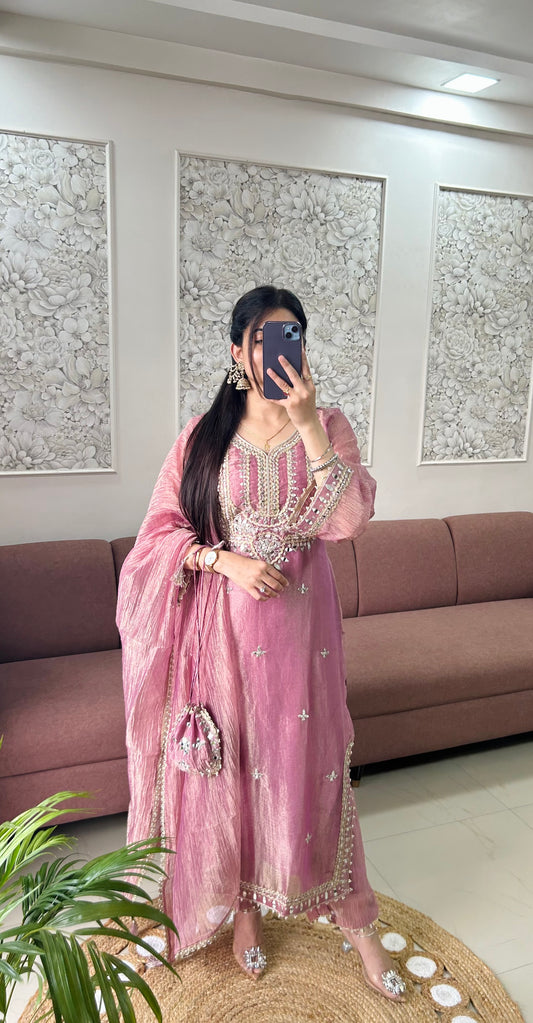 Guneet Salsa Fabric Kurta Set (MK406).