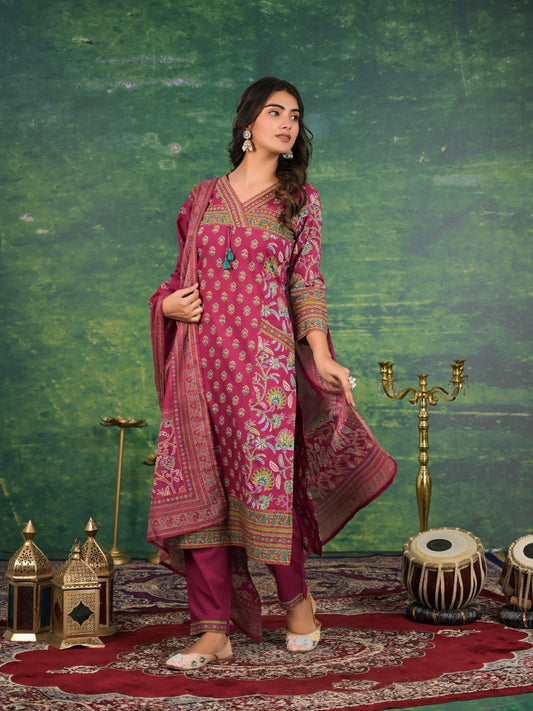 Floral Fizz Cotton Kurta Set (MK185)