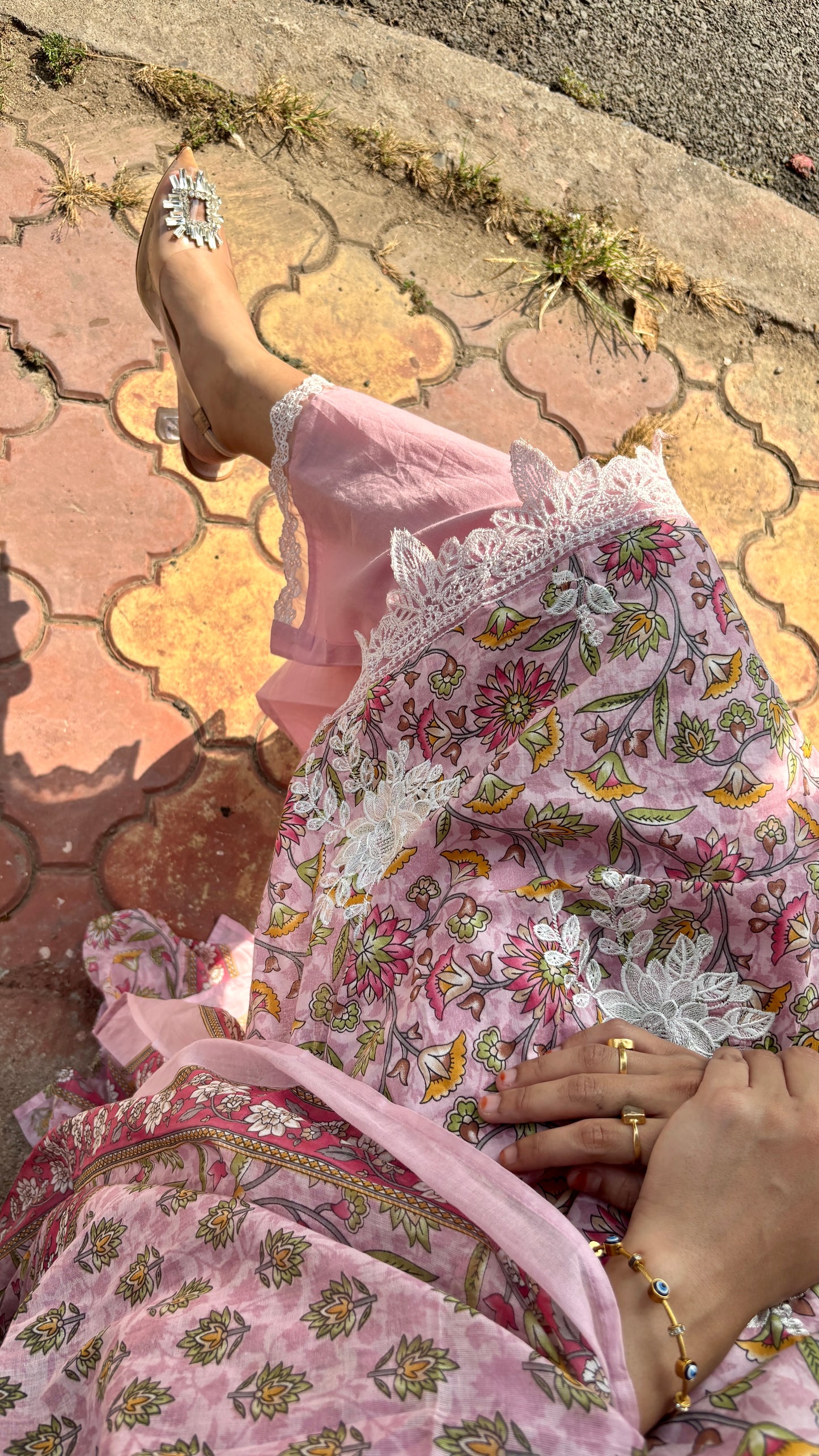 Meher Blush Cotton Kurta Set (Pink Color) (MK328)