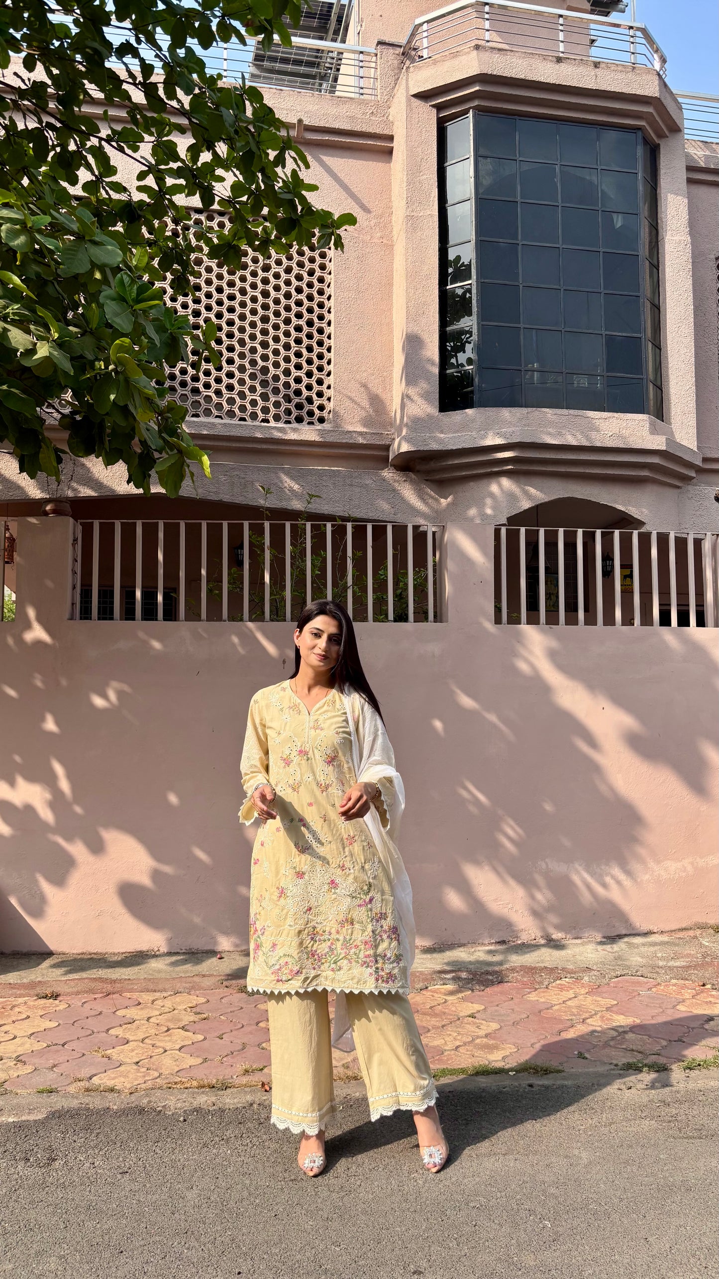 Mogra Mist Cotton Kurta Set (MK322)