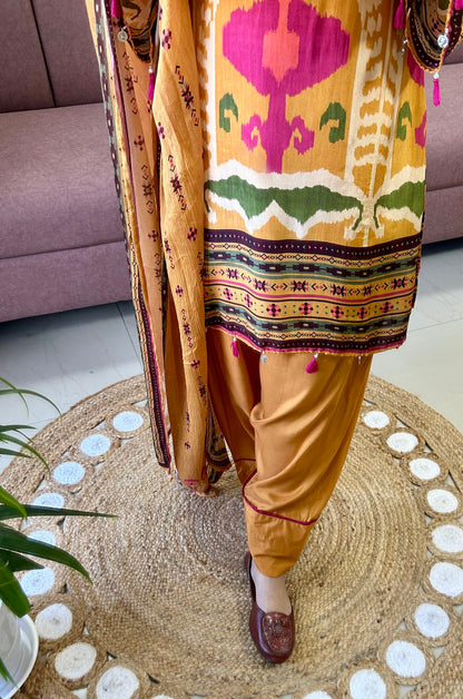 Sahiba Farshi Salwar Suit (Mustard Color) (MK381).