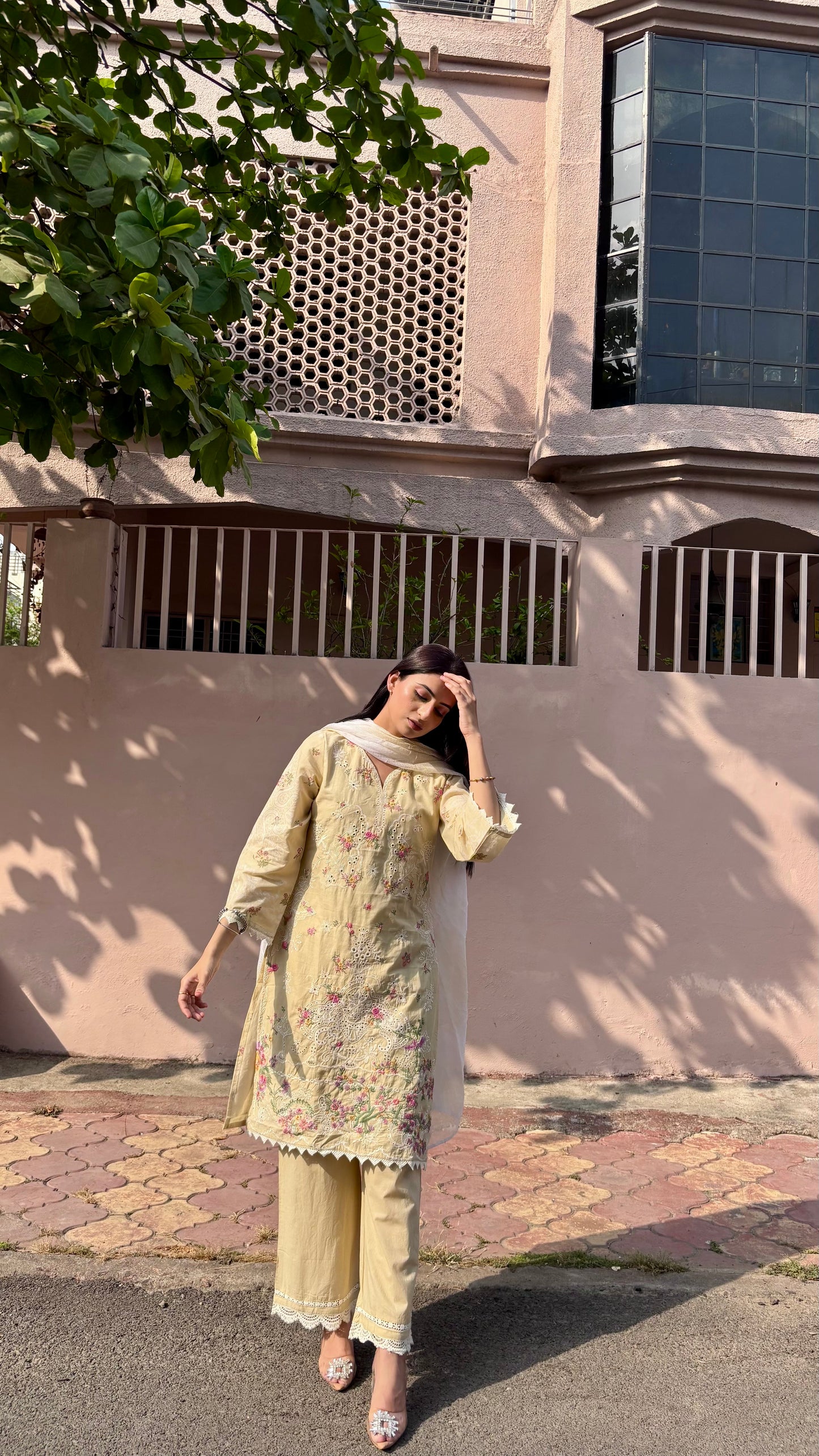 Mogra Mist Cotton Kurta Set (MK322)