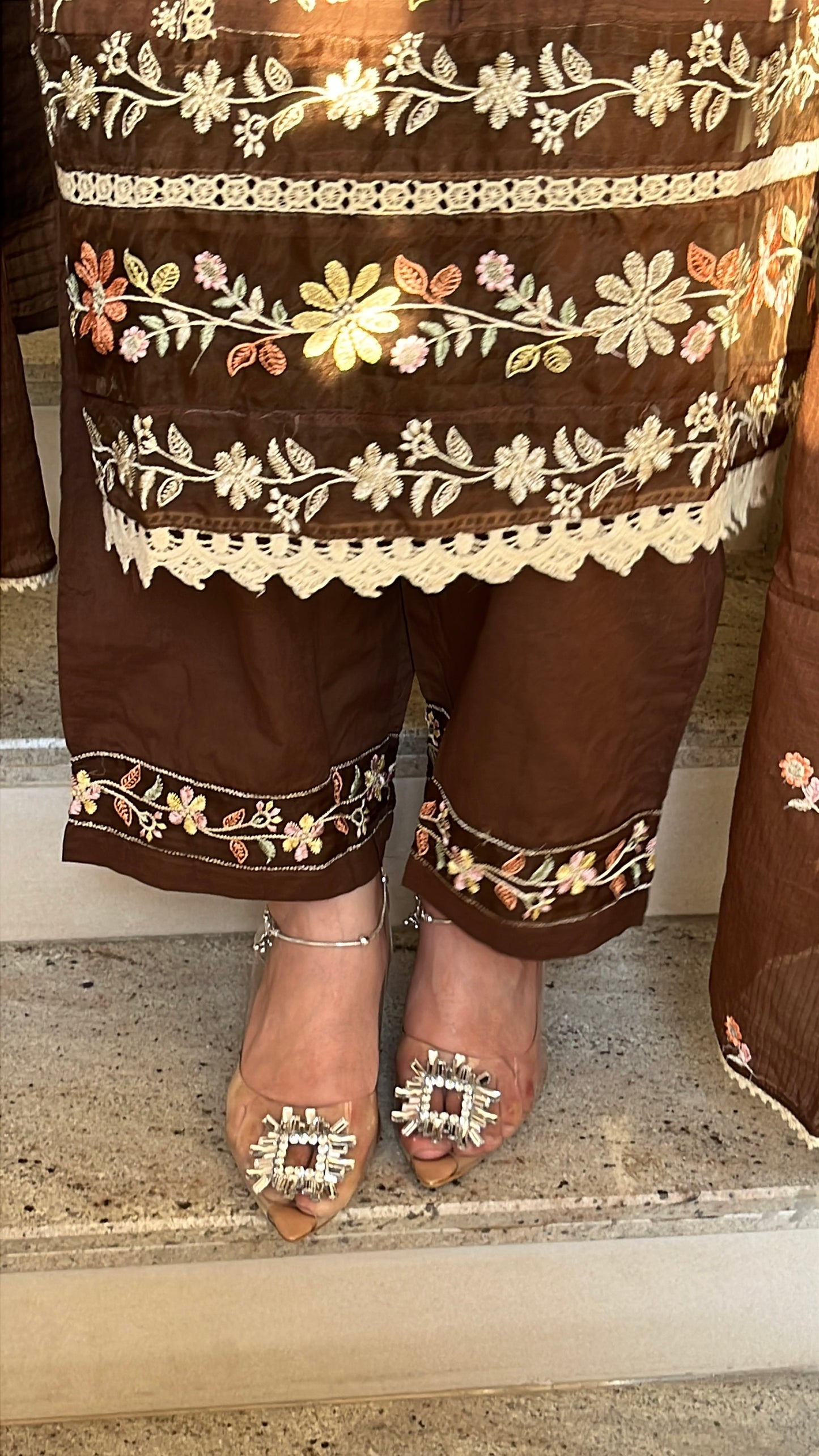 Zoya Brown Cotton Kurta Set(MK357)