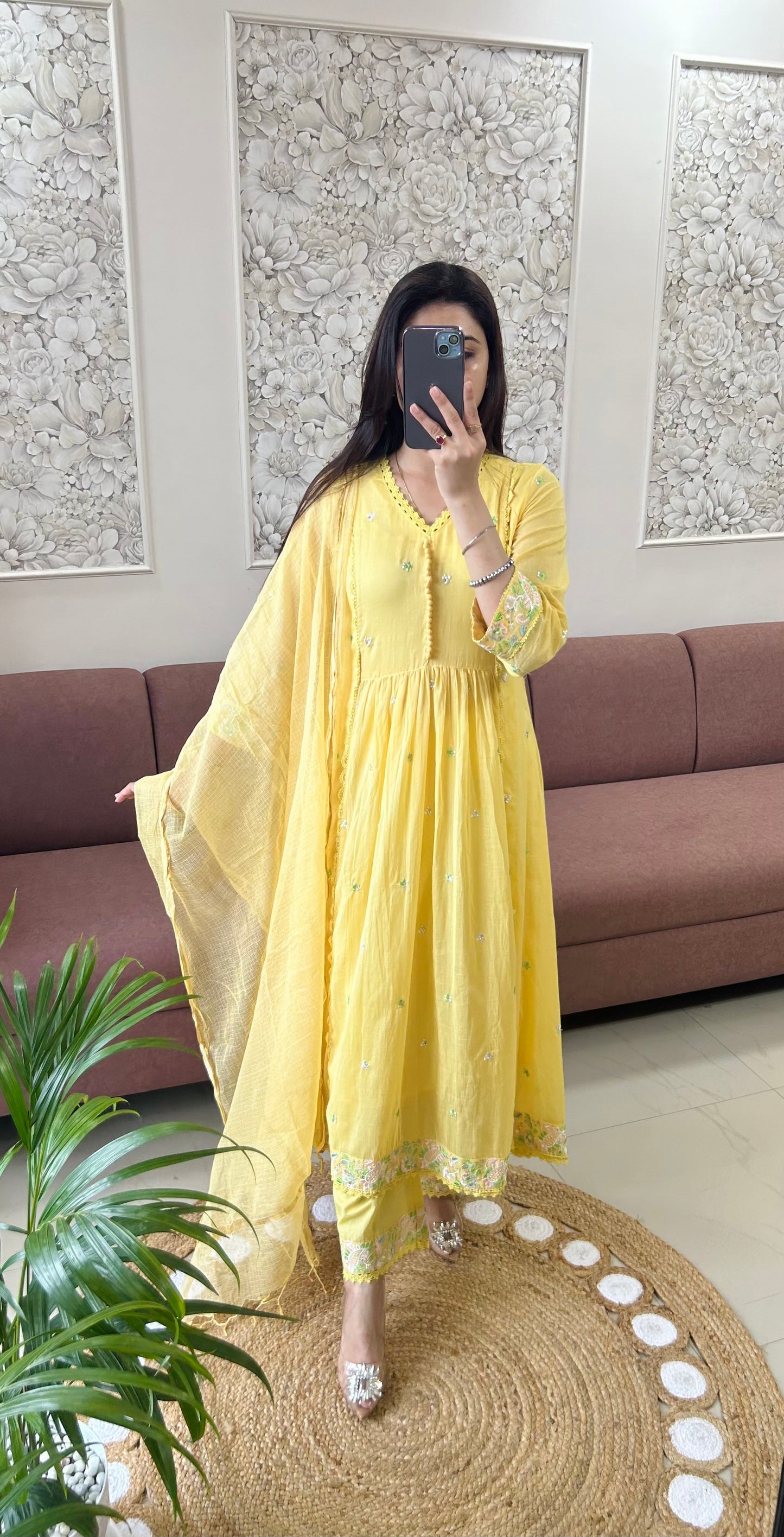 Heer Basanti Anarkali Suit (MK380).