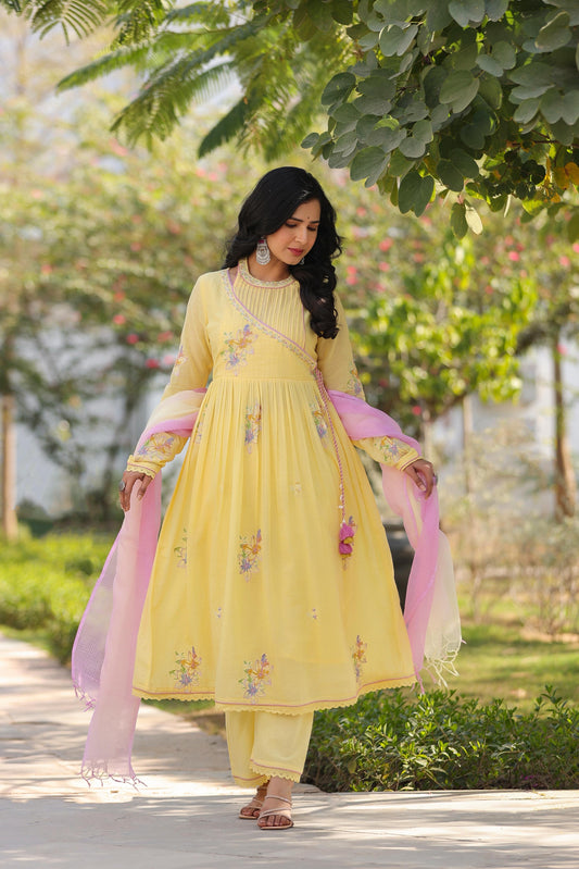 Butter Bloom Anarkali Suit(MK331)
