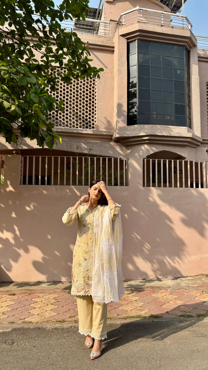 Mogra Mist Cotton Kurta Set (MK322)