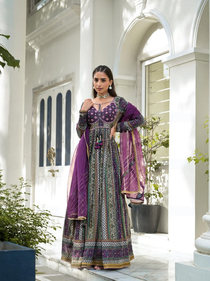 Dhwani Noor Gown Set - MK159