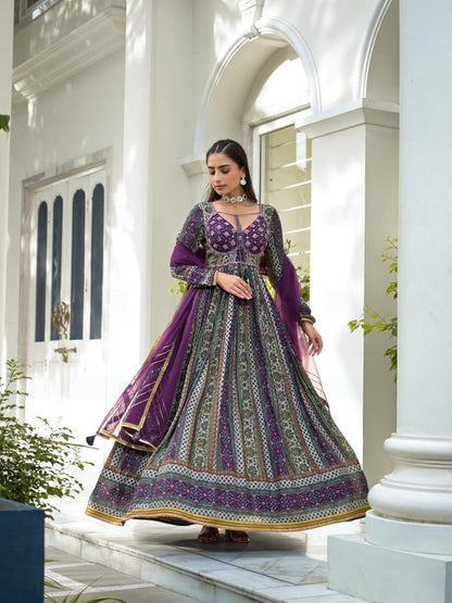 Dhwani Noor Gown Set - MK159