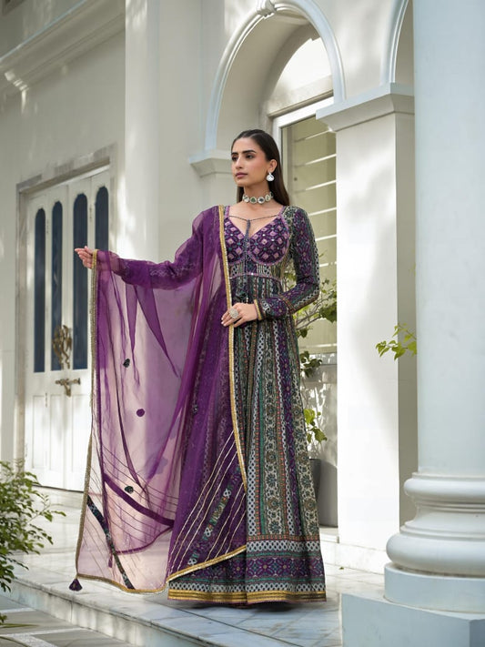 Dhwani Noor Gown Set - MK159