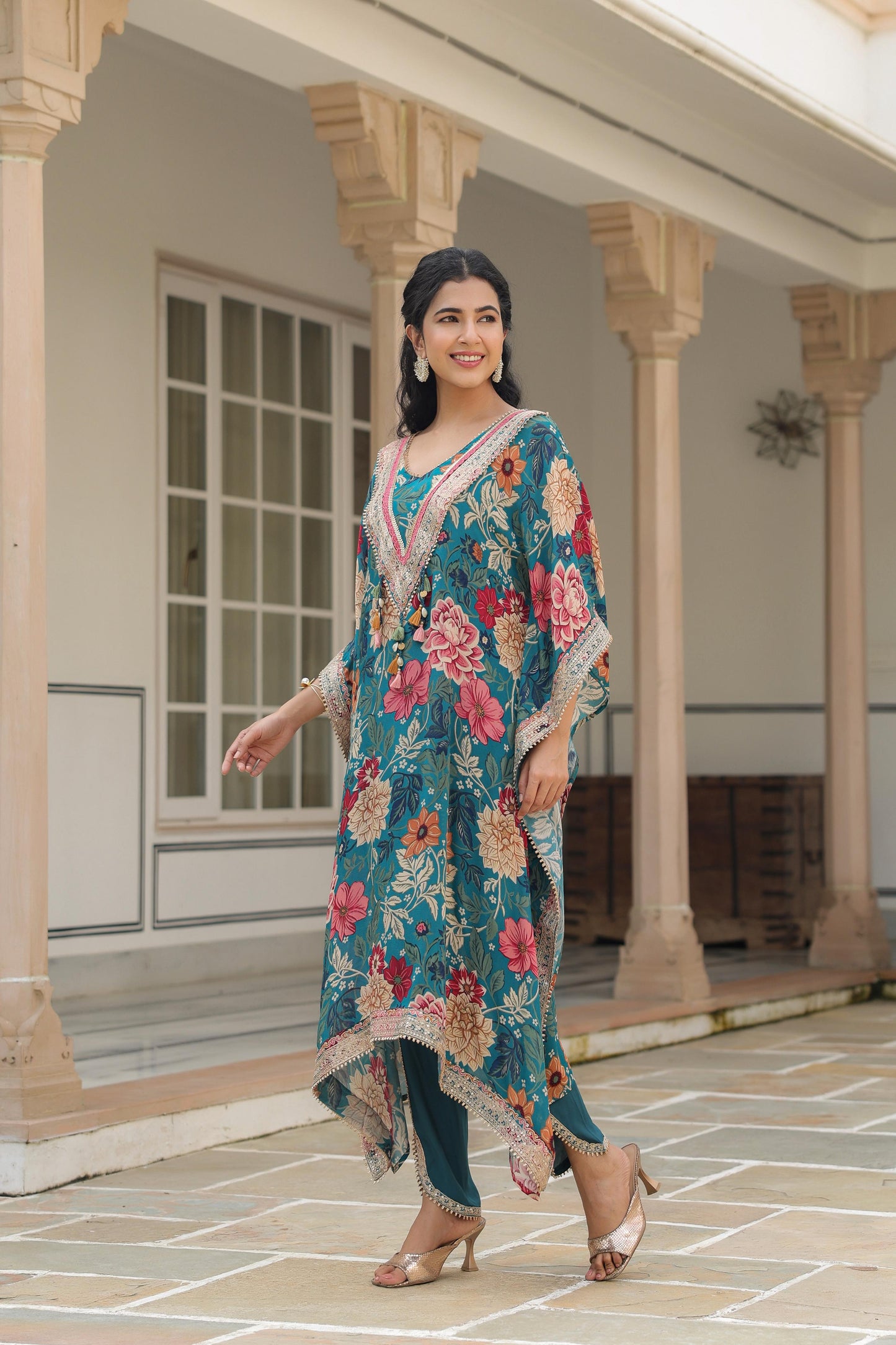 Celestial Flora Kaftan Set - MK161