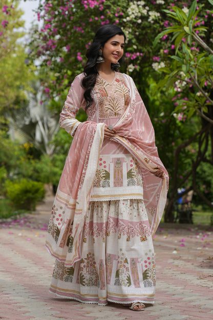 Rose Quartz Sharara Set (MK199)