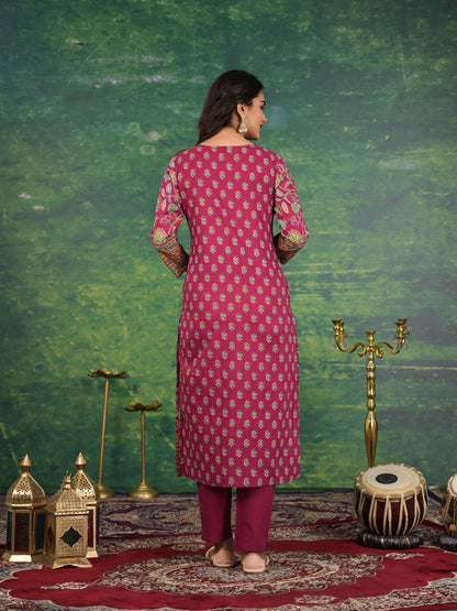 Floral Fizz Cotton Kurta Set (MK185)